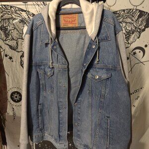 Levi's Jean and Sweater Jacket with Hood